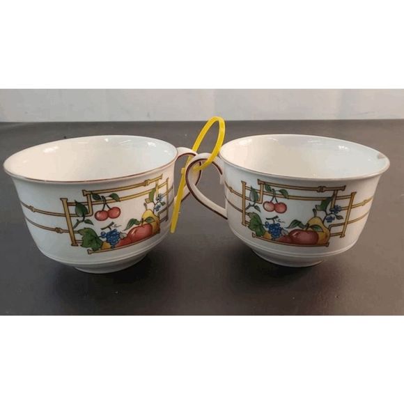 Villeroy & Boch Mon Jardin Flat Demitasse Fruit Tea Cup Set - Picture 2 of 12
